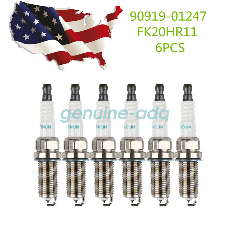6PCS  Genuine Spark Plugs For Toyota Lexus Denso 90919-01247 FK20HR11 3426