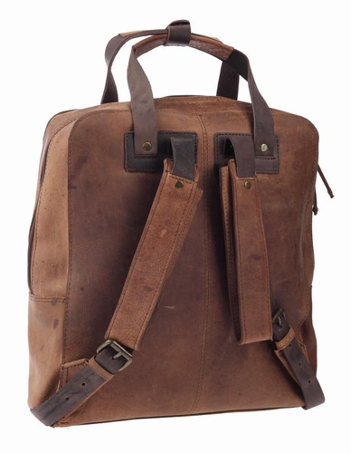 Harold's Wanderrucksack natur Lederrucksack Rucksack Backpack I 35x32x12cm - Picture 3 of 4