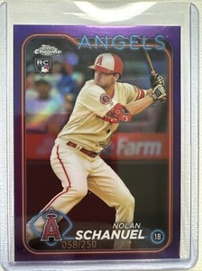2024 Topps Chrome - Purple Refractor #274 Nolan Schanuel /250 (RC)