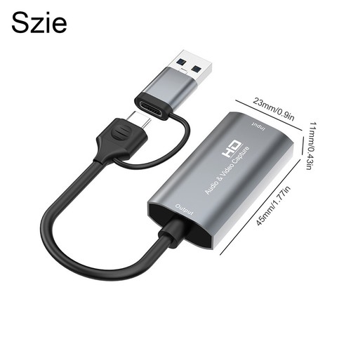 USB 3.0 Type C 4K HDMI Audio Video Capture Card 1080P 60FPS Capture Adapter 2in1 - Picture 14 of 14