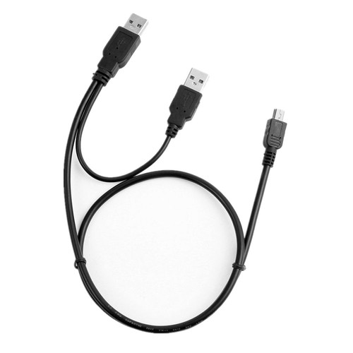 mini USB Charger+Data SYNC Y Cable Cord For Toshiba 2.5" Portable Hard Drive HDD - Picture 2 of 5