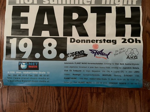 Vintage RARE EARTH Austrian Concert Poster Motown Ray Monette Bridges Guzman - Imagen 4 de 7