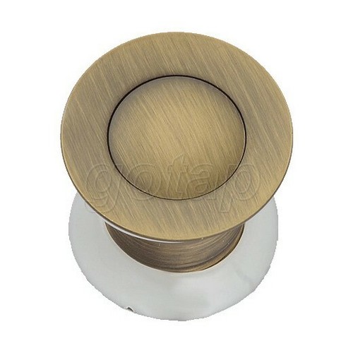 Antiguo lavabo de baño emergente de latón sin desbordamiento Gsd011 - Imagen 4 de 5