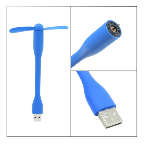 Mini USB Fan+LED Lamp Tablet Power Bank Plug In Summer Cooler Gadgets Pack 4258 - Picture 8 of 18