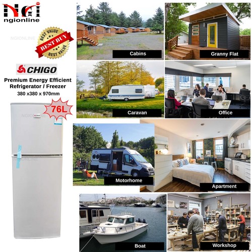 76L REFRIGERATOR & FREEZER BAR FRIDGE HOME OFFICE CARAVAN GRANNY FLAT - Picture 6 of 7