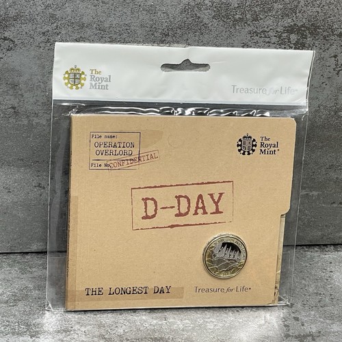 Moneda de 2 libras D Day Landings 2019 brillante paquete Royal Mint sin circular - Imagen 17 de 22