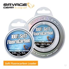 Savage Gear Soft Fluorocarbon Leader Fishing Line - Pike Perch Bass Sea Tackle