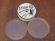 Vintage Sylcast Perlon Modern Fishing Tackle Empty Spool and Case Ideal Film TV