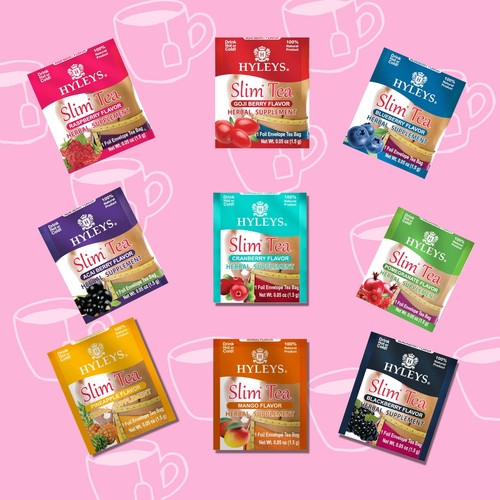 Hyleys Slim Tea 9 Flavor Assortment 100 Ct - Weight Loss Herbal Supplement Cl... - Picture 4 of 7