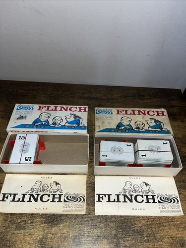 Two (2) Parker Brothers Flinch Famous Card Games 1963 Complete with extra set - Picture 2 of 2