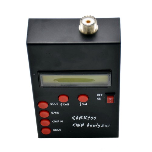 SARK-100 1-60MHz HF ANT SWR Antenna Analyzer Meter SARK100 for Ham Radio - Zdjęcie 5 z 8
