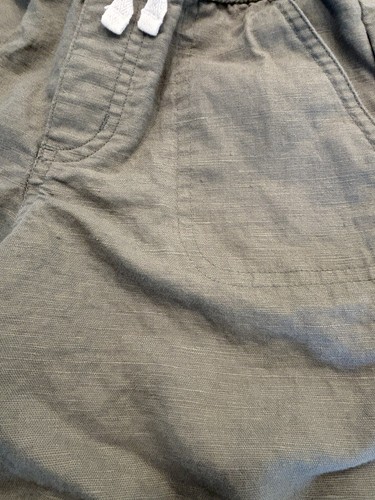 Janie And Jack Linen Cotton Pull On Boys Shorts Size 6 Green - Picture 4 of 5