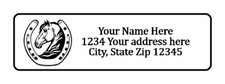 800 Horseshoe Personalized Return Address Labels 1/2 inch by 1 3/4 inch