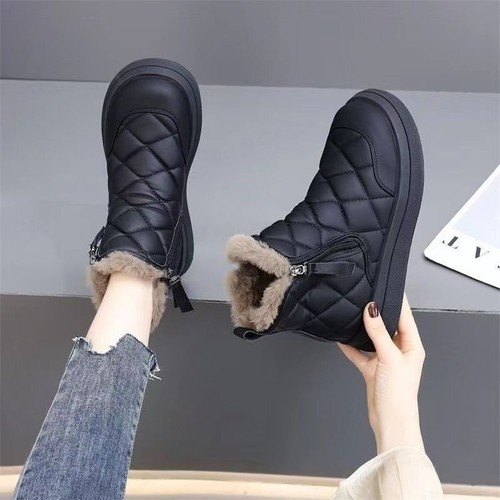 Damen Winter Wasserdicht Schneeschuhe Warm Stiefel Stiefeletten Flache Boots - Bild 14 von 19