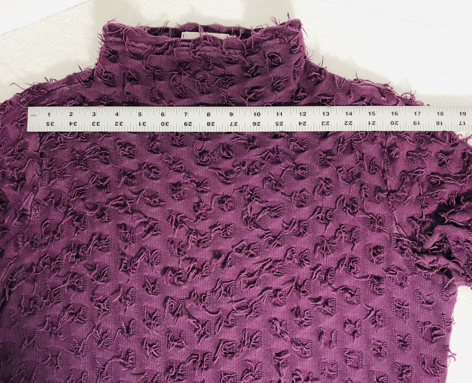 Cut Loose Size M Long Sleeve Purple Shaggy Textur… - image 4