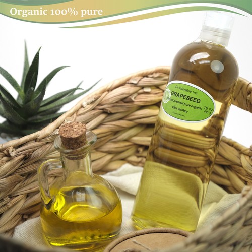 GRAPESEED OIL 100% PURE ORGANIC NATURAL COLD PRESSED BY DR.ADORABLE 16 OZ/1 PINT - Picture 2 of 5