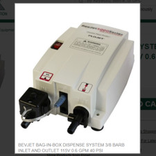 BEVJET BAG-IN-BOX DISPENSE SYSTEM 3/8 BARB INLET AND OUTLET 115V 0.6 GPM 40 PSI