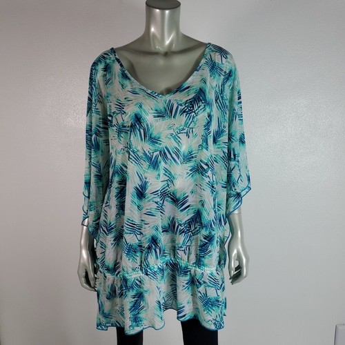 Lane Bryant Top Übergröße 26/28 Tunika Kimono Ärmel Drop Waist leicht Stretch - Bild 2 von 7