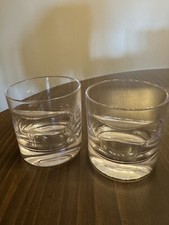 Set Of 2 Godinger 12 oz Whiskey Glasses With Cigar Insert