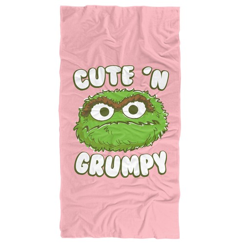 Sesame Street Cute N Grumpy Officially Licensed Beach Towel 30"x60" - Picture 1 of 6