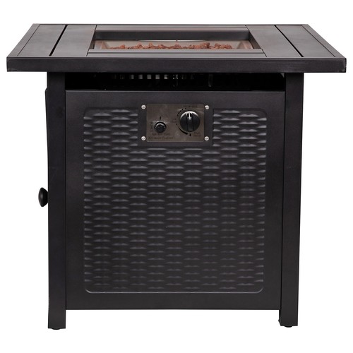 Flash Furniture Olympia Outdoor Propane Gas Fire Pit Table with Lava Rocks - Picture 6 of 9