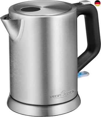 ProfiCook Wasserkocher 1L | Wasserkocher Edelstahl mit schlichtem Design |