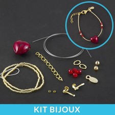 Kit per la creazione fai da te di braccialetto con perle cuore in vetro di Muran