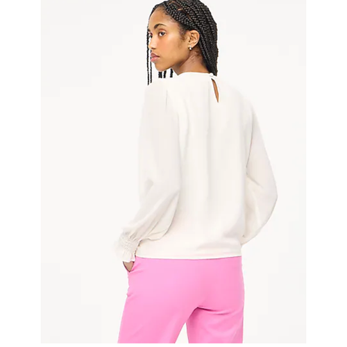 NUEVO CON ETIQUETAS J. Blusa Crew Puño Calado L Camisa Azul Para Mujer BY199 J.Crew Top Camisa - Imagen 3 de 5