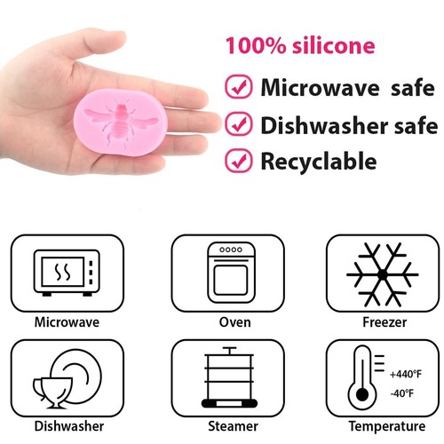 4 Pack Insects Silicone Fondant Molds for Candy Chocolate Cake Decorating - Picture 9 of 9