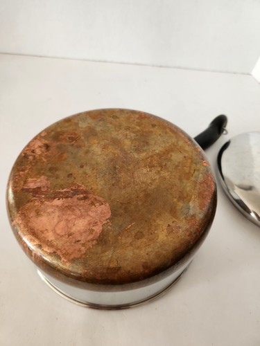 Vintage Revere Ware 2 QT Sauce Pan Pot Copper Clad Bottom With Lid - Picture 6 of 11