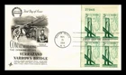 DR JIM STAMPS US VERRAZANO-NARROWS BRIDGE FDC PLATE BLOCK ARTCRAFT COVER