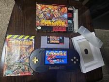 Total Carnage Super Nintendo Entertainment System 1993 SNES Cib Complete Tested