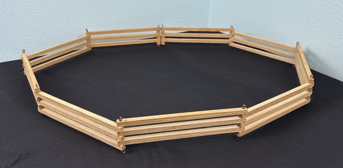 Sturdy Wooden Folding Toy Fence 9 Connected 8 3/4” links-Farm Barn Horse Corral