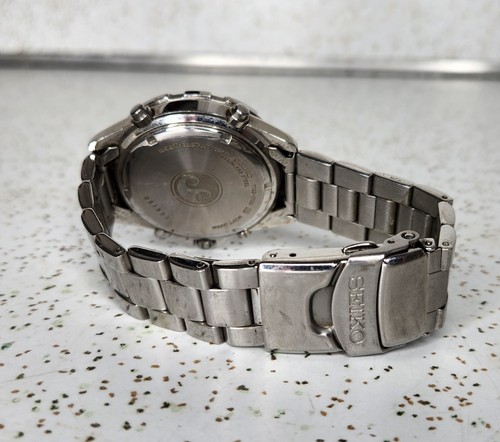 Vintage Seiko 1998 ALARM CHRONOGRAPH Men's Watch 7T32-7F69 Tested New Battery! - Picture 8 of 10