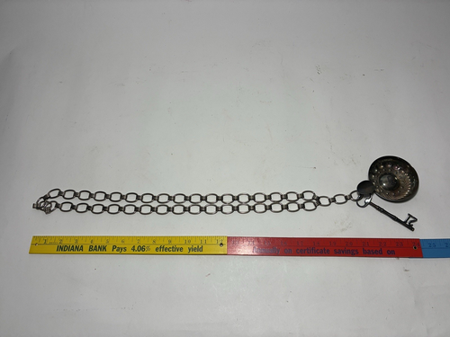 Vtg Silver Plate Wine Taster Tastevin Sommelier Cup Long Chain Key 21st Birthday - Picture 7 of 7