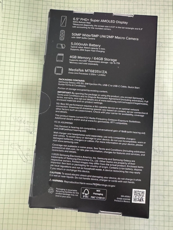 (NOVO EM FOLHA) Samsung Galaxy A15 5G 6,5" + 64GB Azul (Somente Boost Mobile) - Imagem 2 de 4