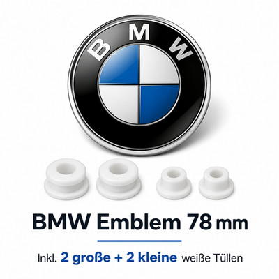 BMW Emblem 78mm Blau Weiss E91, E91 LCI, E65, E66, E31, X5 E53, Z3, etc.