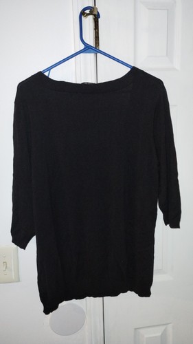 Bob Mackie Wearable Art Black Sweater XL - Picture 3 of 3