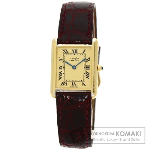 Cartier W1002753 Must Tank LM Watch Silver Leather Men's 23.5x30.6mm Square Dial - Picture 11 of 11