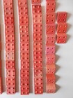 Vintage 1940's lot 180 Halsam American toy bricks pressed wood red & tan — photo 7