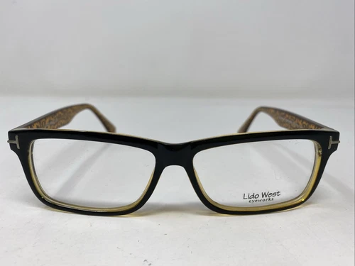 Lido West Eyeworks SEARAY BROWN 53 14 140 Plastic Full Rim Eyeglasses Frame “G94