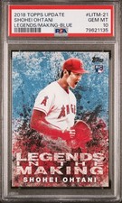 2018 Topps Update Shohei Ohtani Legends in the Making Blue #LITM-2 RC PSA 10 LA