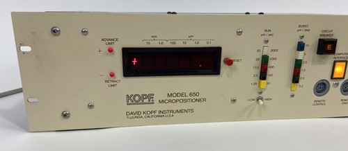 David Kopf Instruments Model 650 Micropositioner Controller 10-1.0mm - 100-0.1um - Picture 2 of 8