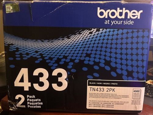 NUEVO GENUINO - PAQUETE DE 2 TÓNER NEGRO BROTHER TN433BK - TN4332PK - BOLSAS SELLADAS - Imagen 5 de 7