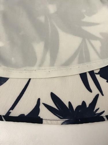 Ixia A-Linie romantisches Sommerkleid ärmellos gefüttert marine & weiß tropisch Gr. 3x - Bild 15 von 24