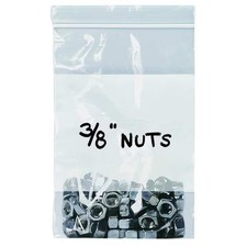 Reclosable Bag, Zip Seal, 6 in L, 4 in W, 4 mil Thick, Low Density Polyethylene