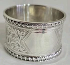 Antique sterling silver napkin ring. Chester 1907. By Jay , Richard Attenborough