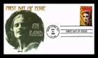 DR JIM STAMPS US COVER AYN RAND LITERARY ARTS FDC HOBBY LINK LIMITED EDITION