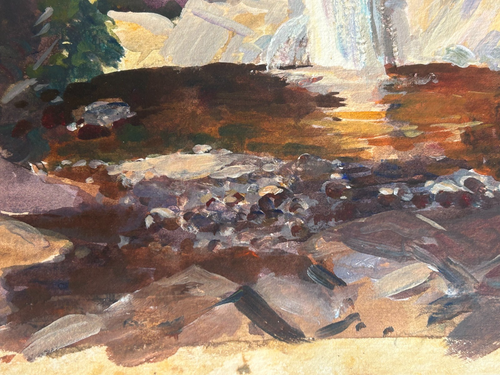 Gordon Clifford Barlow (1913 - 2004) acuarela Thornton Force Waterfall - Imagen 6 de 13