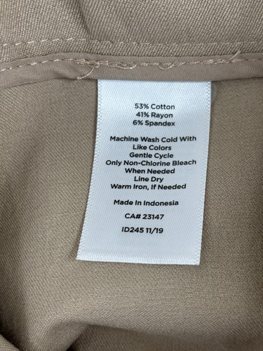 Talbots Pants Women's Khaki Size 4 Chatham Crop Pant Side Zip 30x23 - Picture 6 of 10